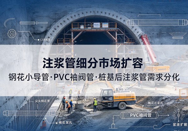 鹿城注浆管细分市场扩容，隧道钢花小导管、PVC 袖阀管、桩基后注浆管需求分化